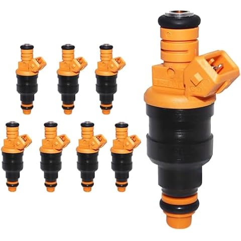 OSKYUO Set of 8 Fuel Injector Compatible with Ford F150 F250 F350 Mustang E150 E250 E350 Bronco Excursion Expedition Lincoln Town Car Navigator Mercury Grand Marquis 4.6L 5.0L 5.4L 5.8L V8 0280150943 Cover