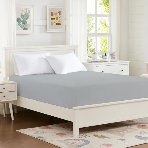 Hotella 100% Microfiber Full Size Fitted Sheet Only, 54"x75" Hotel Quality Deep Pocket Bottom Sheet, Up to 14" Matress Protector, Machine Washable and Non-Fade, Snug Fit & Stay in Place,Light Gray