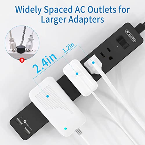 Ntonpower Flat Extension Cord 15 Ft, Ntonpower Ultra Thin Under Carpet, Rug thumb #5