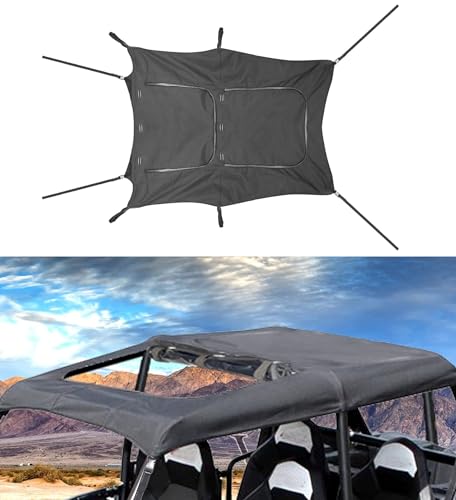 Goldfire RZR Soft Top Roof Convertible RZR Canvas Roof Top Sunroof Fits for 2015-2019 Polaris RZR 4 900/XP 4 1000/Turbo Accessories(4 Seater)