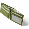 محفظة Allett Nylon Front Pocket ID، Cala Green | Vegan Front Pocket Bifold | مصنوعة من النايلون الذي يمتص الرطوبة | تحمل +/- 12 بطاقة