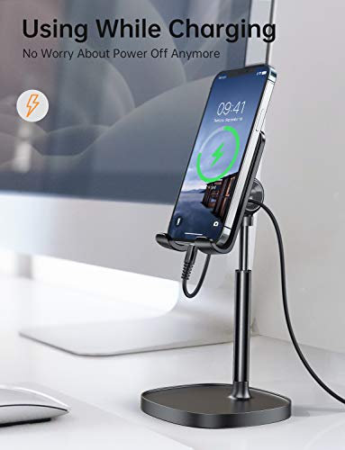 Lisen Office Supplies Decor Cell Phone Stand Universal Home Office Desk, Reduce Neck Pain Height Angle Adjustable Cell Phone Stand, Taller, And More Photogenic Iphone Stand When Phone & Tablets Video #TOP4