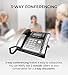 RCA 25424RE1 4-Line Expandable Phone System for Home / Office Desk - Base Speakerphone with Caller ID and Intercom, Compatible with Hearing Aids (2-Pack)