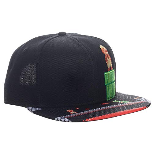 Super-Mario-Video-Game-8-Bit-Black-Snapback-Hat-for-Mens | A2Z Smartstore