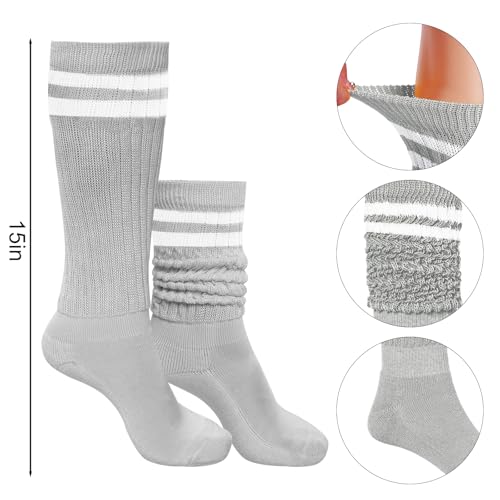Slouch Socks Striped Slouch Scrunch Socks for Women Girls 90s Party2