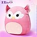 BSTAOFY Cute Owl Soft Plush Pillow with Removable Eye Mask Squishy Owl Stuffed Animal Cushion Hugging Stretchy Nap Pillow Christmas Holiday Valentines Birthday Gifts for Toddlers Kids, 12’’