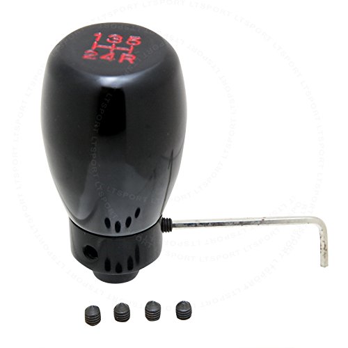 Lt Sport 5-Speed Manual Transmission Stick Shift Knob Light Weigh Black Gear Lever Cover #TOP2