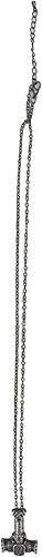 Miniatura 3 de Ebros Gift Legend of Asgard - Collar de estaño con dije de martillo vikingo, mitología nórdica vikinga, Mjolnir Thor Odinson, Fantasía, Odin Frigga,