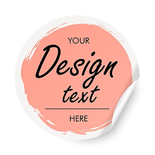 Custom Stickers Personalized Labels - Customized Stickers with Any Desingn Image Logo Text,Custom Thank You Label Stickers,Custom Stickers for Business Logo,100 Labels (Circle,1.5"x1.5")