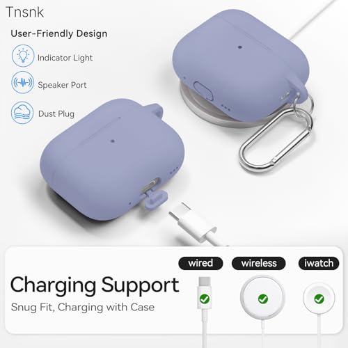 for AirPods Pro 3 Case (2025 New), Soft Silicone Case with Cleaning Kit & Keychain for Women Men Girly, QUTE Cover Compatible with Apple Airpods Pro 3rd Generation, Anti-Scratch, Drop Protection by TNSNK - Image 5