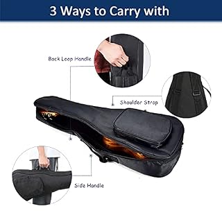 Generic Housse de transport pour ukulélé ténor de 26 », sac à dos Oxford imperméable avec bandoulière réglable, poignées… - Les Beatles, Paul McCartney, John Lennon, RIngo Starr, George Harrison Generic Housse de transport pour ukulélé ténor de 26'', sac à dos Oxford imperméable avec bandoulière réglable, poignées… – Image 3