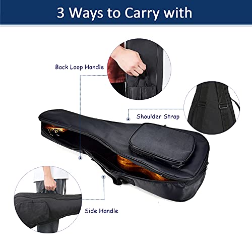 Generic Housse de transport pour ukulélé ténor de 26 », sac à dos Oxford imperméable avec bandoulière réglable, poignées… - Les Beatles, Paul McCartney, John Lennon, RIngo Starr, George Harrison Generic Housse de transport pour ukulélé ténor de 26'', sac à dos Oxford imperméable avec bandoulière réglable, poignées… – Image 4