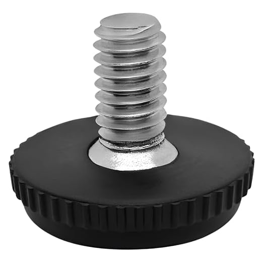 Project Patio 5/16-18 Stainless Steel Adjustable Furniture Levelers and Threaded Screw-in Leveling Feet Glides for Table and Chair Legs - 16-Pack