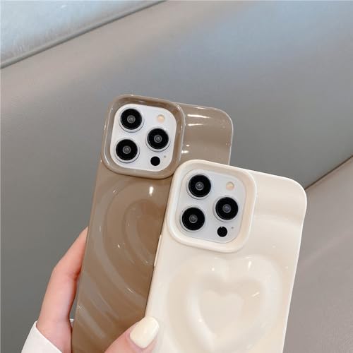 Coque iPhone 14 Pro Max antichoc souple pour éviter les rayures avec style coeur mignon - 3