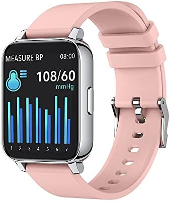 yussa Smart Watch | Latest Generation 2023 | Blood Pressure Monitor | Blood Oxygen SpO2 | Heart Rate | Sleep Monitor | IP67 Waterproof | Fitness Tracker | for Women and Men (Pink)
