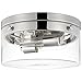Nuvo Lighting 45923676376 Two Light Flush Mount, Silver