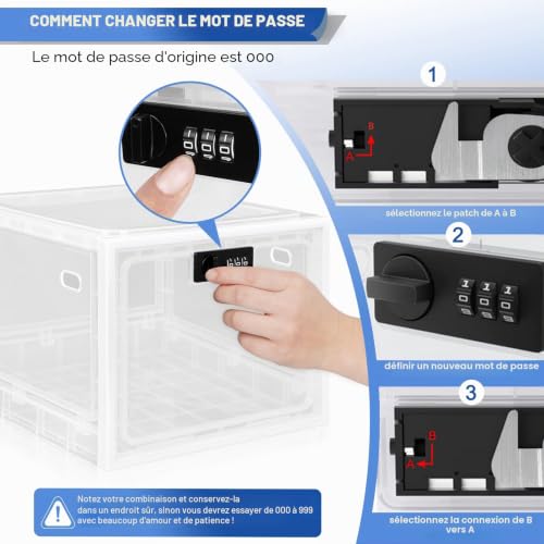 Boîte de sécurité pour médicaments et téléphone portable à code - 7