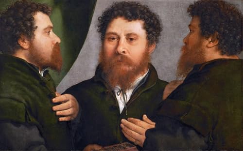 Peinture sur Toile Triple Portrait D'orfevre Chef-d'Œuvre d'Artiste Célèbre