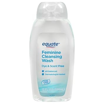 Equate Feminine Cleansing Wash For all Skin Types, Scent & Dye Free, ph-Balanced, 13 fl oz