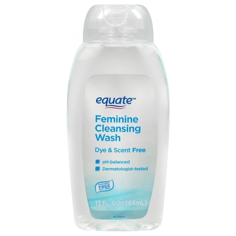 Equate Feminine Cleansing Wash For all Skin Types, Scent & Dye Free, ph-Balanced, 13 fl oz