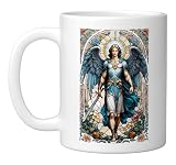 Michael Archangel Ceramic Mug, White
