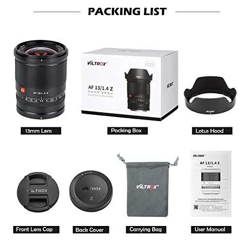 Image of VILTROX 13mm F1.4 f /1.4 Z Mount Lens, Ultra Wide Angle APS-C AF Prime Lens for Z-Mount Mirrorless Cameras Z50 Z30 Z6II Z7II Z6 Z7