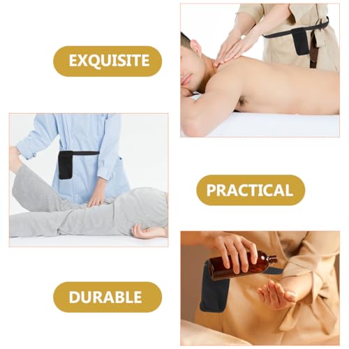 Pochette banane de massage noire réglable pour flacons - 6
