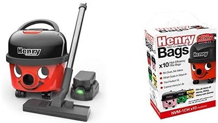 Henry HVB160x1 907226 Cordless Vacuum Cleaner, 6 Litre, 250 W + Henry NVM-1CH/907075 HepaFlo Vacuum Bags