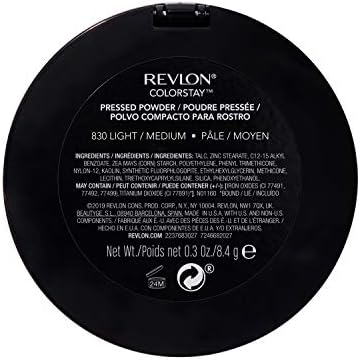 Revlon Colorstay Pressed Powder, Longwearing Oil Free, Fragrance Free, Noncomedogenic Face Makeup, Light / Medium (830)