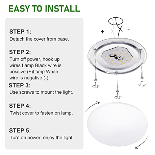 Kicored Interior Lights-4.5Inch Led Ceiling Lights Fixture 12V Dome Light Ultra Slim Interior Lighting For Rv Lights,Trailer Lights,Camper Lights,Boat Lights Warml White Cct3400K -Dimable (Pack Of 6) #TOP6