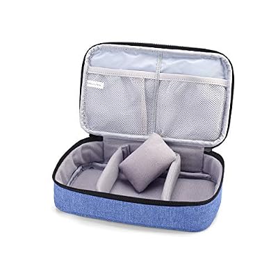 Luxja Sewing Accessories Organizer, Double-Layer Sewing Supplies Organizer for Needles, Scissors, Measuring Tape, Thread and Other Sewing Tools (NO Accessories Included), Dark Blue