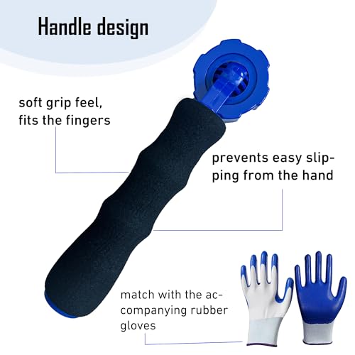 Paint Edger Tool Kit 14PCS, 9-Inch Paint Trim Edger with 360° Rotating Handle, V-Corner Painter Pad, 1-Inch Mini Detail Pad, Spill-Proof Tray, 4 Refill Pads, Rubber Gloves & 4 Clear Base Trays