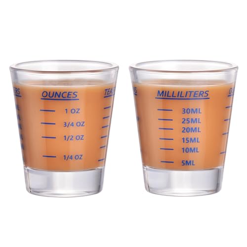 Vasos Medidores de Vidrio 1.5 oz, Pack 2, Azul miniatura 1