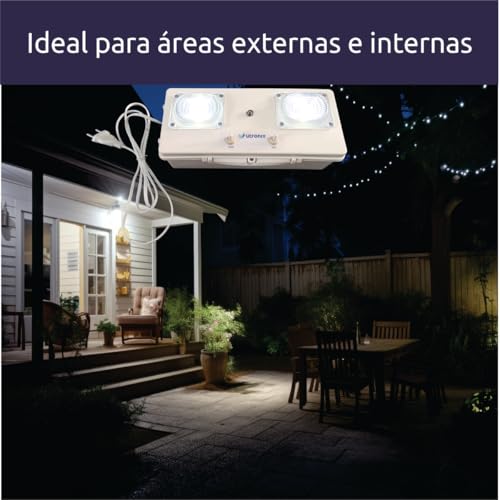 Bloco autonomo 2 faróis 20W 2200lm prova dagua externo