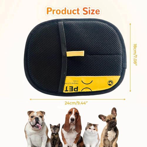 Image of Pet Hair Removal Glove for Cats & Dogs,Pet Hair Remover Electrostatic Gloves,Efficient Pet Grooming Gloves with Hair Comb,Reusable Cat & Dog Hair Remover for Couch, Furniture, Carpet, Curtain(2PC)