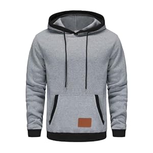 Generisch Oversize Kapuzenpullover Herren 4XL Grau