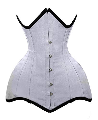 luvsecretlingerie Heavy Duty 26 Double Steel Boned Waist Training Cotton Underbust Shaper Corset #8715