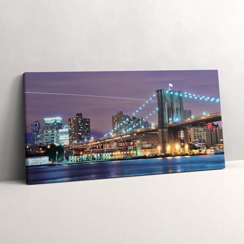 Toile Wallfluent pont de Brooklyn 120x60cm pour instaurer une ambiance loft dans votre salon
