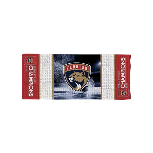 Northwest Florida Panthers NHL Stanley Cup Champions Highlight Cooling Towel 12 x 31.5 Inches, Lightweight Reusable Sports Towel, Official Team Logo and Championship Design