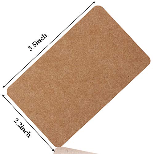 Primbeeks 300Pcs Premium Blank Business Cards, 6 Colors Kraft Cards, 3.5" X 2.2" Small Blank Cards, Blank Cardstock Cards, Small Note Cards, Plain Business Cards, Message Card Kraft Note Paper Tags #TOP1