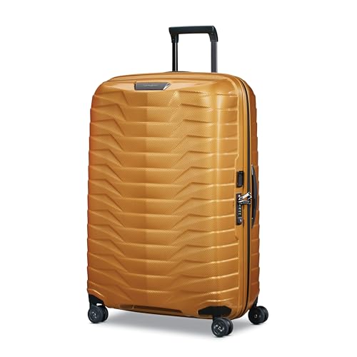 Image of Samsonite Proxis Large Hardside Luggage with Dual Spinner Wheels - Innovative Roxkin Lightweight Shell With Ultimate Durability- Includes TSA Lock, Ergonomic Telescoping Handle - Honey Gold