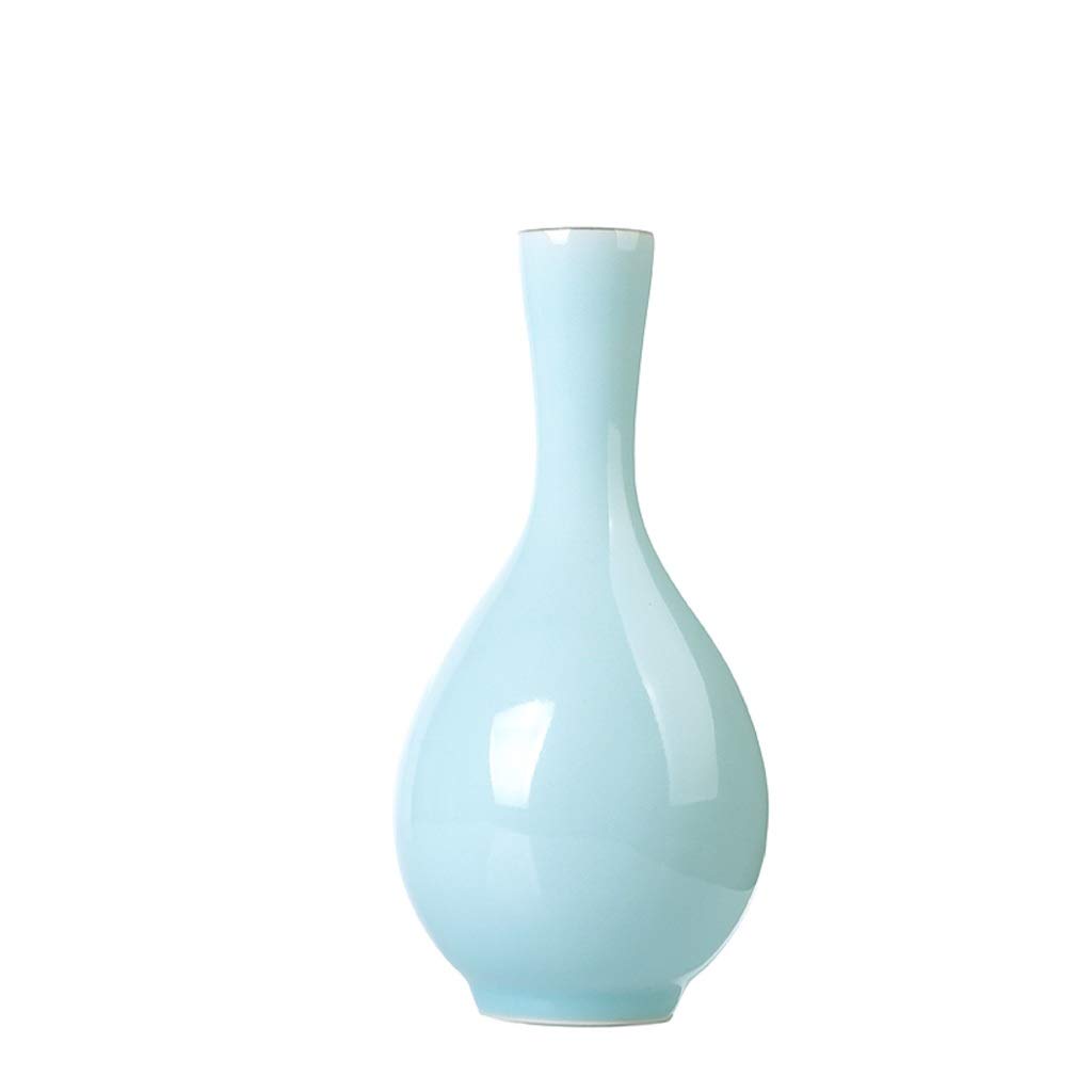 Bzgpmfud Bule Vase Desktop Ceramic Ornaments Living Room Flower Arrangement Creative Simple Water Culture Small(Bule)