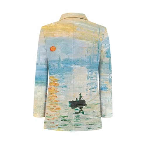 JooMeryer Mens Starry Night Blazer Long Sleeve Open Front Button Down Jackets4