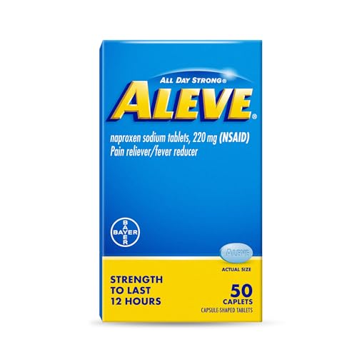 Aleve Pain Relief Naproxen Sodium Caplets ‐ 50 Count
