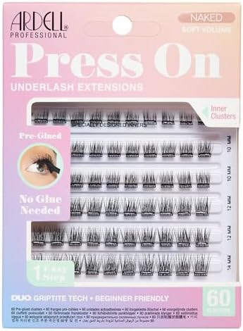 Ardell Press On Lashes Naked Soft Volume Pre Glued Lash Clusters, 60 ct