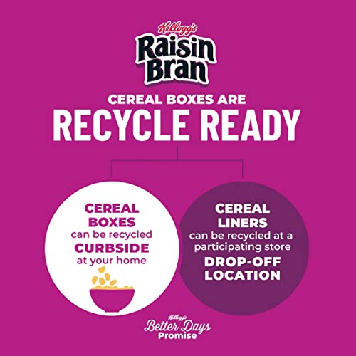Kellogg's Raisin Bran Cold Breakfast Cereal, Fiber Cereal, Heart Healthy, Original With Cranberries, 14Oz Box (1 Box) #TOP6