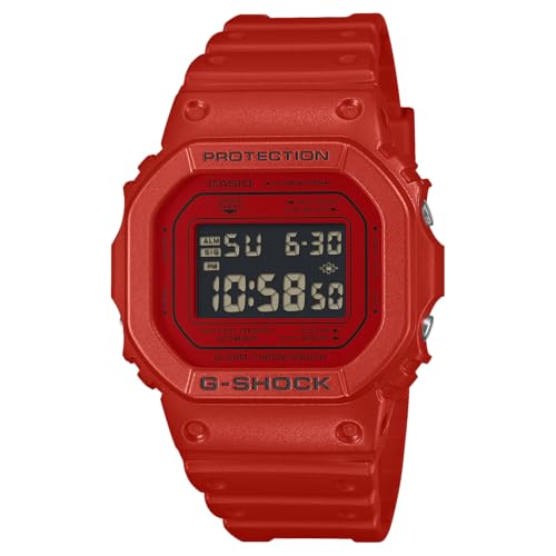 Casio G-Shock Square Digital Red Resin Watch DW5600RRB-4
