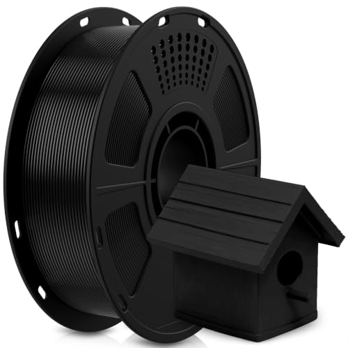 GIANTARM ASA Filament 1,75 mm, do drukarek 3D, do komponentów funkcyjnych na zewnątrz, odporny na warunki atmosferyczne i wysokie temperatury, dokładność pomiaru +/- 0,02 mm, 1 kg, czarny