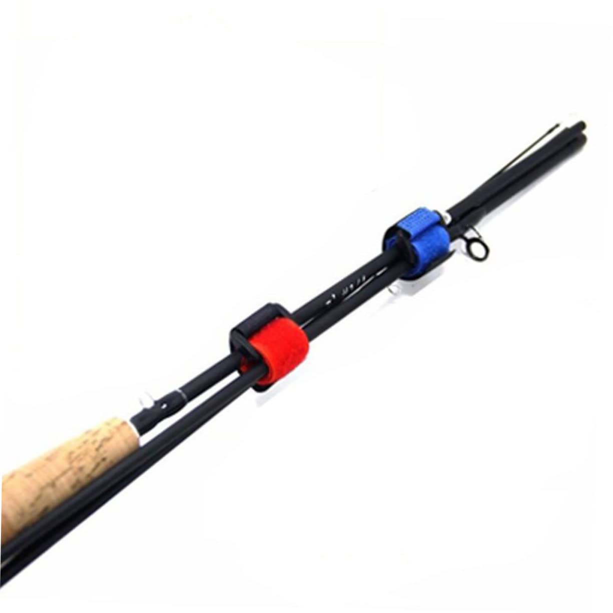 BESPORTBLE 5sets Nylon Fishing Rod Holder Portable Fixing Straps Reusable Casting Rod Tie Daily Use Fishing Tackle Tie 20pcs*5