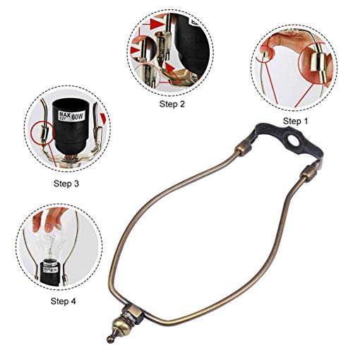 Mobestech Suporte de Harpas de Abajur Suporte de Abajur de Quadro de Chifre de 10 Polegadas Acessóri